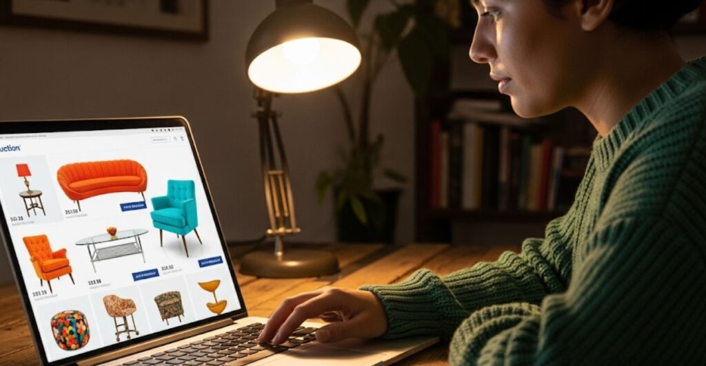 por que móveis retrô estão em alta em leilões online