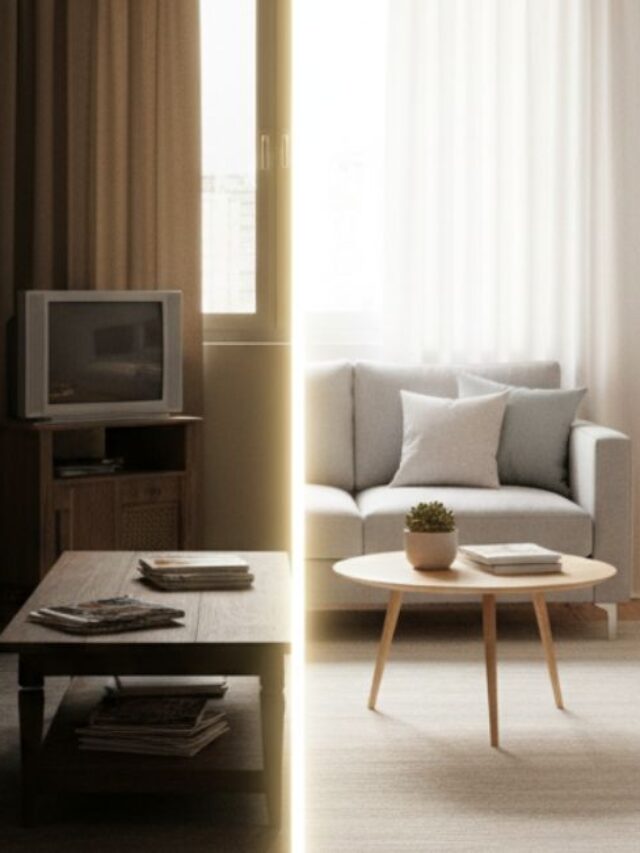 Antes e depois: transformação de sala pequena em apartamento
